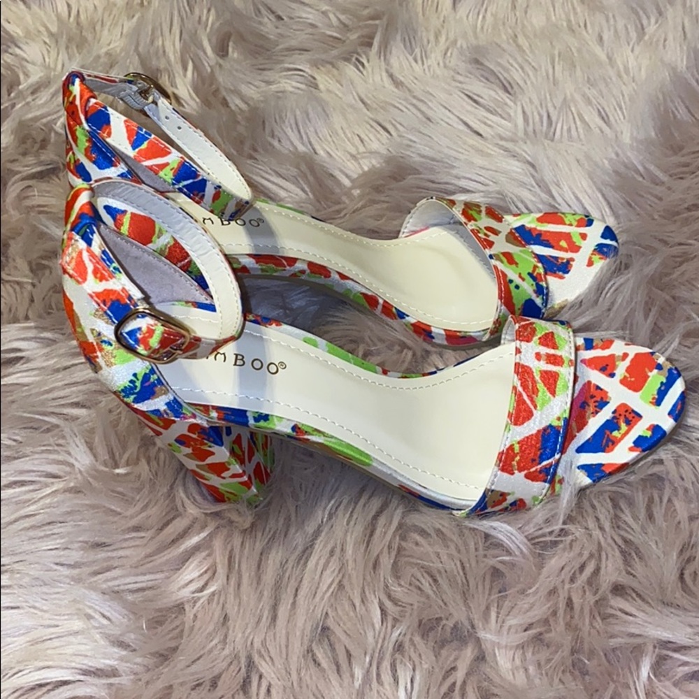 Bamboo Rampage- Chunky Block High Heel - Picture 2 of 6